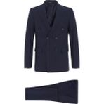 Süvari Erkekler İçin Lacivert Slim Fit 6 Drop Çizgili Takım Elbise Modern Tasarım - 50