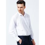 Süvari GM1001400227 Klasik Yaka Düz Beyaz Erkek Gömlek