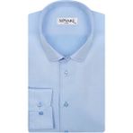 Süvari GM2024700286 Klasik Yaka Slim Fit Armürlü Mavi Erkek Gömlek