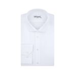 Süvari GM2024700291 Klasik Yaka Fit Armürlü Beyaz Erkek Gömlek