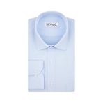 Süvari GM2025000183 Klasik Yaka Regular Fit Armürlü Mavi Erkek Gömlek