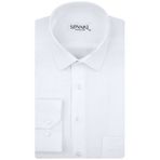 Süvari Gm2025000187 Klasik Yaka Regular Fit Armürlü Beyaz Erkek Gömlek