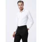 Süvari Klasik Yaka Düz Beyaz Erkek Gömlek GM1007100460