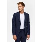 Süvari Lacivert Slim Desenli Sivri Yaka 6 Drop Erkek Takım Elbise Slim Fit Model - 52