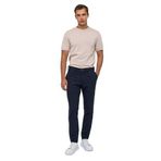 Süvari Lacivert Slim Fit Desenli Kumaş Pantolon, 40