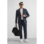 Süvari Lacivert Slim Fit Mono Yaka Düz Takım Elbise Erkek 54 Beden Torba Cep Modeli