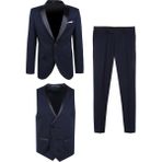 Süvari Normal Bel Slim Fit Lacivert Erkek Takım Elbise TK3000400223 - 46