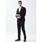 Süvari Normal Bel Slim Fit Siyah Erkek Takım Elbise TK1000600245 - 48