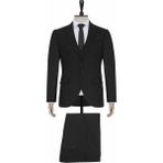Süvari Normal Bel Slim Fit Siyah Erkek Takım Elbise TK1001100128 - 48