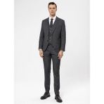 Süvari Normal Bel Slim Fit Siyah Erkek Takım Elbise TK1020000270 - 46