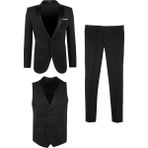 Süvari Normal Bel Slim Fit Siyah Erkek Takım Elbise TK3000400224 - 46