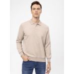 Suvari Polo Yaka Regular Fit Armurlu Bej Erkek Kazak Tr2013700314