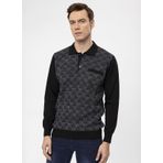 Suvari Polo Yaka Regular Fit Armurlu Siyah Erkek Kazak Tr2013700284