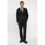 Süvari Siyah Regular Armürlü 6 Drop Takım Elbise Erkekler İçin Şık ve Modern Fit - 60