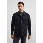 Süvari Siyah Regular Klasik Yaka Kapaklı Cep Mont - XL
