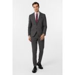Süvari Siyah Slim Fit Desenli Mono Yaka 6 Drop Klasik Takım Elbise Erkekler İçin Şık Tasarım - 50
