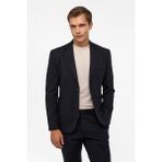 Süvari Siyah Slim Fit Düz Mono Yaka 6 Drop Spor Takım Elbise Erkekler İçin Şık Seçim - 56