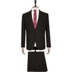 Süvari Siyah Slim Fit Takım Elbise - 52 / 6