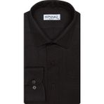 Süvari Slim Fit Armür Desenli Erkek Gömlek - XL - Siyah
