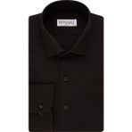 Süvari Slim Fit Düz Siyah Erkek Gömlek - XL