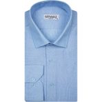 Süvari Slim Fit Filafil Erkek Gömlek - Orta Mavi