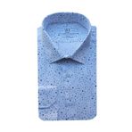 Süvari Slim Fit Klasik Yaka Baskılı Lacivert Erkek Gömlek GM2025500410