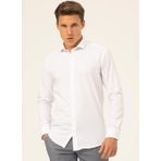 Süvari Slim Fit Klasik Yaka Düz Beyaz Erkek Gömlek GM1007100511