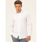 Süvari Slim Fit Klasik Yaka Düz Beyaz Erkek Gömlek GM1007100527 - 2XL