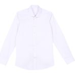 Süvari Slim Fit Klasik Yaka Düz Beyaz Erkek Gömlek GM1007100536 - 2XS