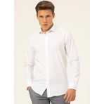 Süvari Slim Fit Klasik Yaka Düz Beyaz Erkek Gömlek GM1007100541