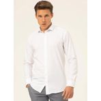 Süvari Slim Fit Klasik Yaka Düz Beyaz Erkek Gömlek GM1007100546