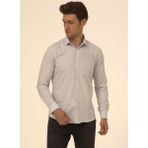 Süvari Slim Fit Klasik Yaka Düz Mavi - Buz Erkek Gömlek GM1007100515 - XL