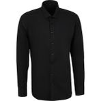 Süvari Slim Fit Klasik Yaka Düz Siyah Erkek Gömlek GM1007100471
