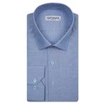 Süvari Slim Fit Koyu Mavi Düz Erkek Gömlek