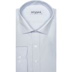 Süvari Slim Fit Mavi Erkek Gömlek - XL - Açık Mavi