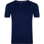Süvari Slim Fit O Yaka Koyu Mavi Erkek Tişört - XXL