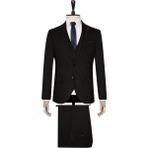 Süvari Slim Fit Siyah Yelekli Takım Elbise Erkekler İçin Şık ve Modern Tasarım - 48 / 6