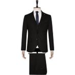 Süvari Slim Fit Siyah Yelekli Takım Elbise Erkekler İçin Şık ve Modern Tasarım - 56 / 6