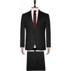 Süvari Slim Fit Siyah Yeleksiz Düz Takım Elbise Erkek Cinsiyetli Modern Tasarım - 46