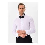 SÜVARİ Süvari Slim Fit Ata Yaka Düz Siyah Erkek Gömlek GM3000900260