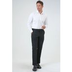 SÜVARİ Süvari Slim Fit Esnek Düz Siyah Erkek Kumaş Pantolon