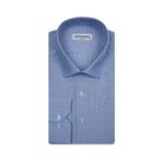 SÜVARİ Süvari Slim Fit Koyu Mavi Düz Erkek Gömlek