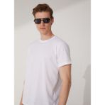 Süvari TS1014000278 O Yaka Armürlü Beyaz Erkek T-Shirt