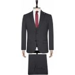 Süvari Yelekli Siyah Slim Fit Takım Elbise - 46 - 6 Drop
