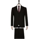 Süvari Yelekli Slim Fit Takım Elbise - 56 - 6 Drop - Siyah