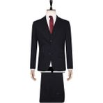 Süvari Yelekli Slim Fit Takım Elbise - 6 Drop - Lacivert - 48