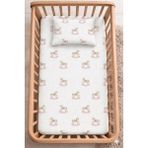 Suvay %100 Pamuk Lastikli Bebek Çarşafı | Park Yatak 60X120 70X110 70X120 Uyumlu - Ekru - Pembe - Su Yeşili - 70 x 120 cm