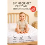 SUVAY %100 Pamuk Sıvı Geçirmez Kapitone Bebek Alezi - Park Beşik, Kreş ve Anaokulu Yatak Koruyucu