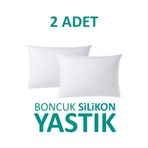 SUVAY 2 Adet Antialerjik Boncuk Silikon Yastık Pamuklu Kılıf 900 gram