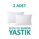 SUVAY 2 Adet Antialerjik Boncuk Silikon Yastık Pamuklu Kılıf 900 gram